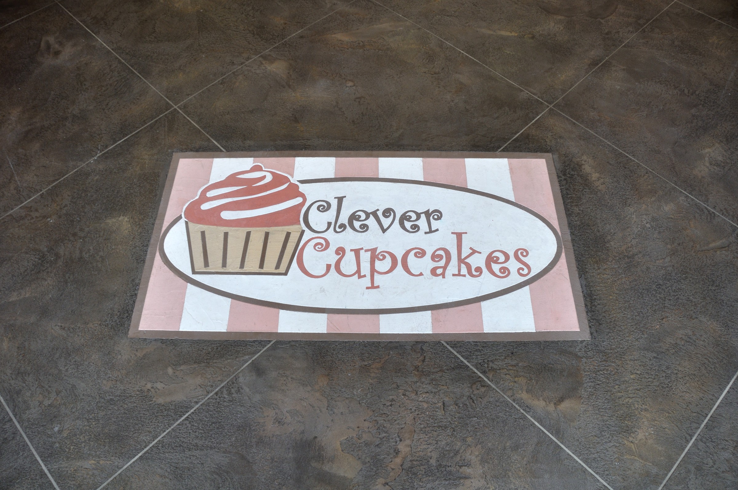 Custom logo integrated into StoneCraft commercial floor surface