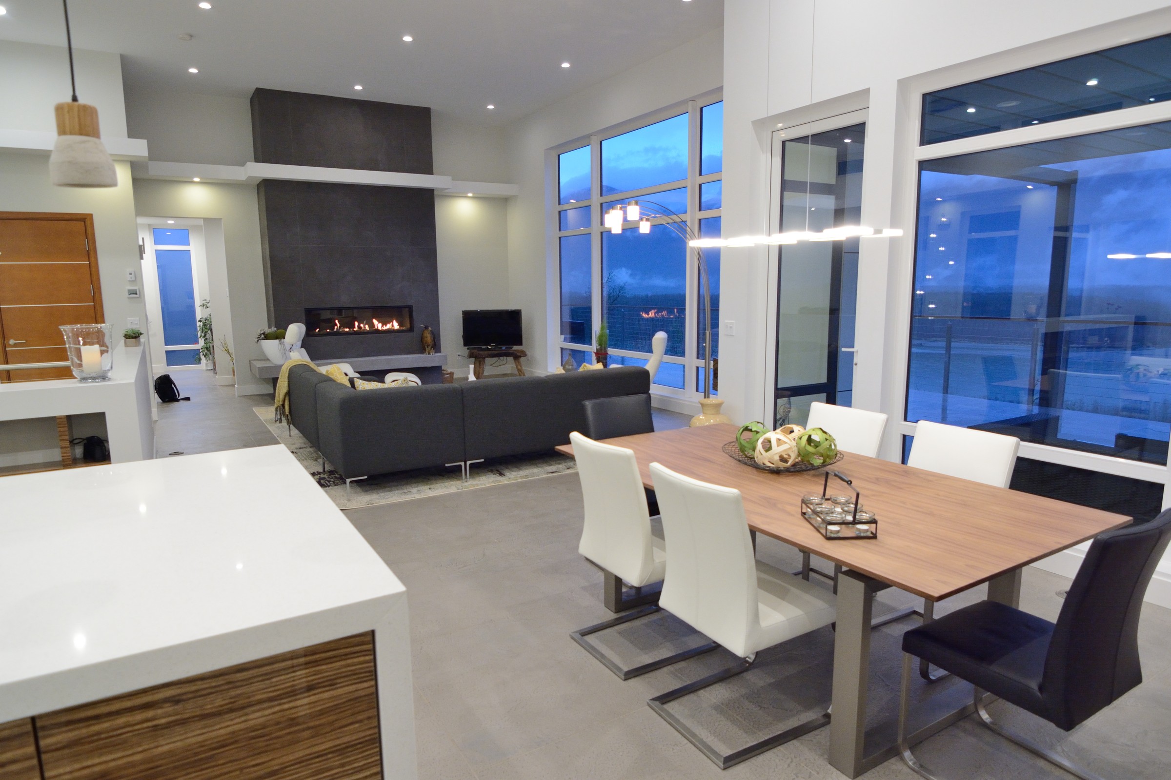 Modern kitchen with smooth seamless StoneCraft floor