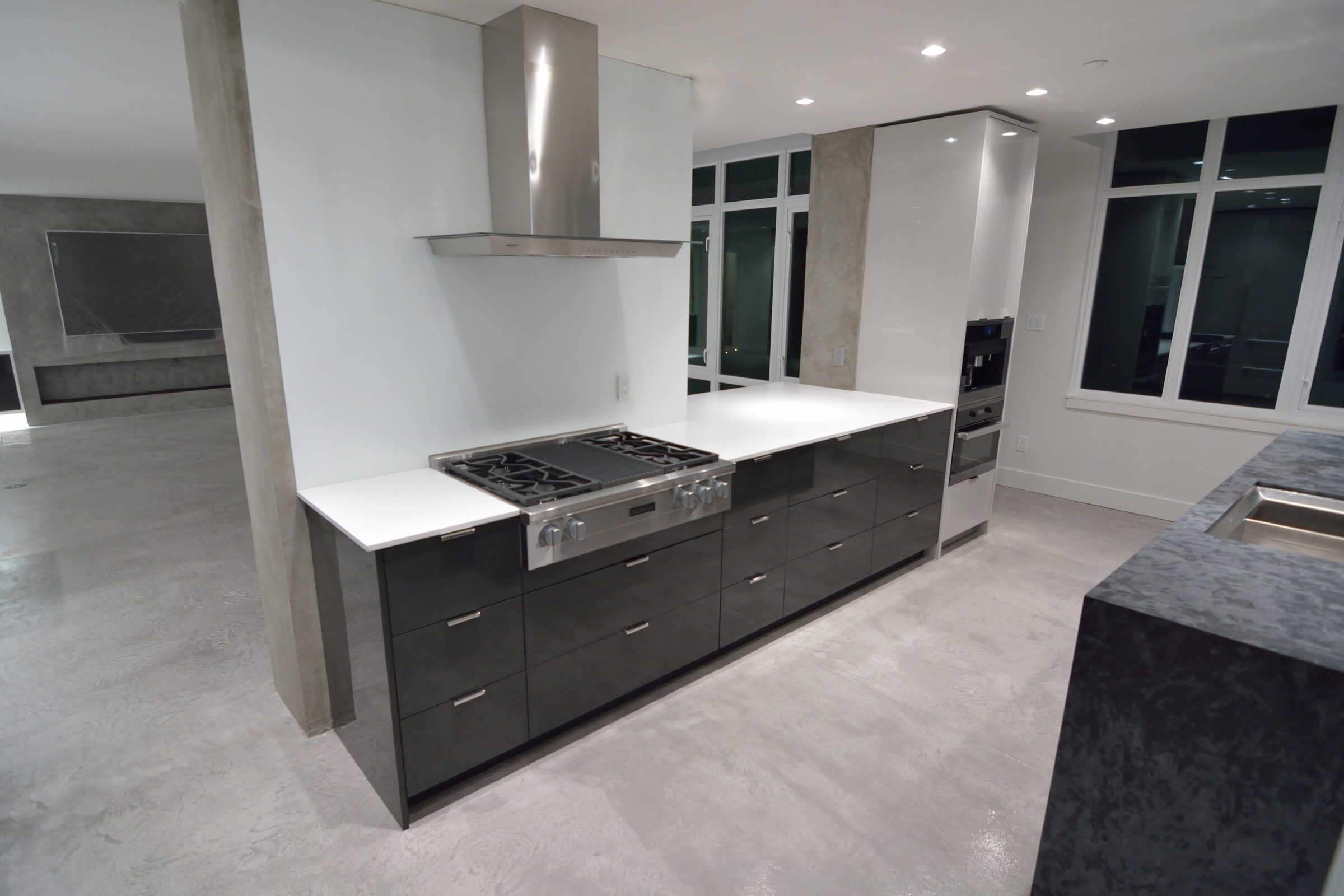 Waterproof StoneCraft kitchen surface near sink and appliances